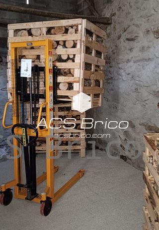 Transpaleta Apilador Elevador de Palets Manual Nylon 1000 Kg - 1600 mm - 65342 - Mader