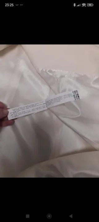 Abrigo Zara XL Beige/Blanco Nuevo con Etiqueta