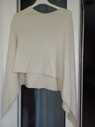 Capa de lana beige talla única