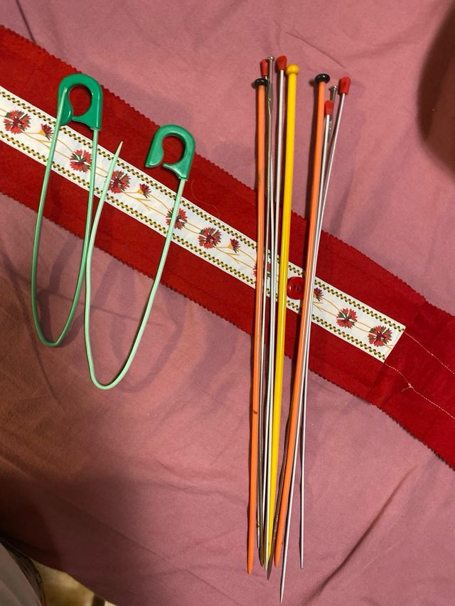 Conjunto agujas tejer antiguas