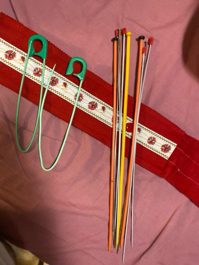 Conjunto agujas tejer antiguas