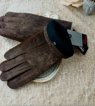 Guantes Piel Ante y Lana Talla 9