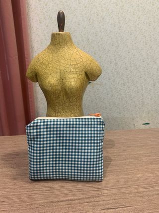 Monedero vichy hecho a mano