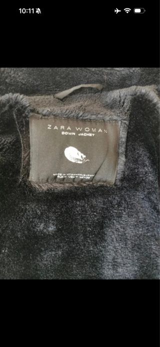 Abrigo Plumas Zara Woman Negro