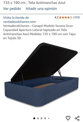 Canapé 135x190 Apertura Lateral Azul