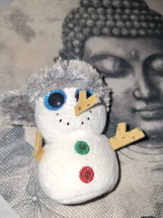 Llavero Muñeco de Nieve Peluche