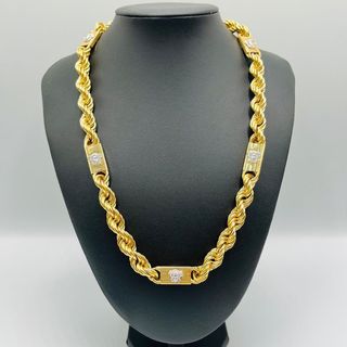 CORDÓN SALOMONICO MEDUSA. Hueco. Oro 18k.