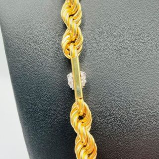 CORDÓN SALOMONICO MEDUSA. Hueco. Oro 18k.