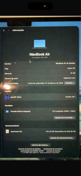 MacBook Air 15” M3