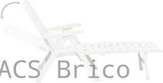 Tumbona Plegable Smeraldo con Ruedas Blanca