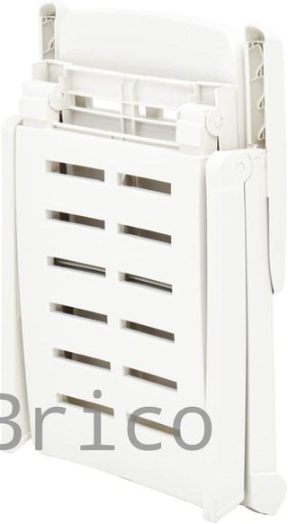 Tumbona Plegable Smeraldo con Ruedas Blanca