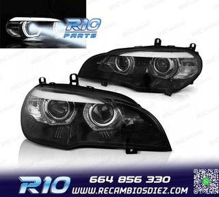 FAROS LED BMW X5 E70 07-13 OEM XENON OJOS ANGEL NEGRO