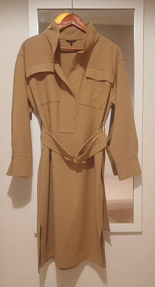 Vestido Massimo Dutti Beige Talla M