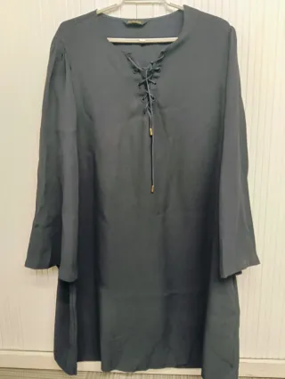 Vestido Massimo Dutti Azul Marino Talla 42