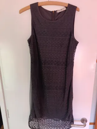 Vestido de fiesta gris
