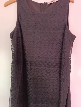 Vestido de fiesta gris