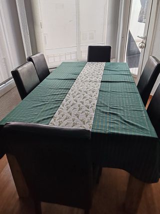 6 sillas comedor semipiel marrón chocolate