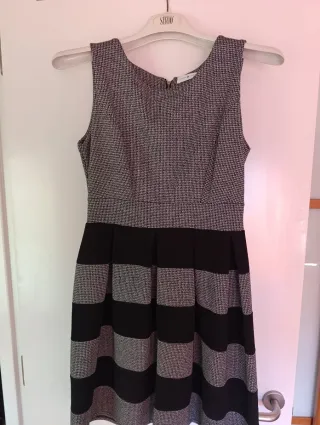 Vestido mujer negro y gris