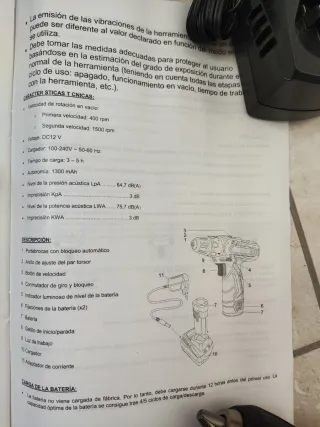 Taladro Atornillador Eléctrico inalámbrico