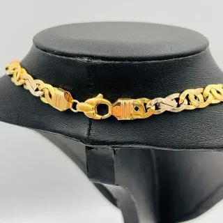 CADENA TIPO CARTIER INFINITO BICOLOR. Oro 18k.