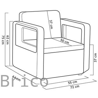 Muebles Jardín Venus Tete a Tete Grafito