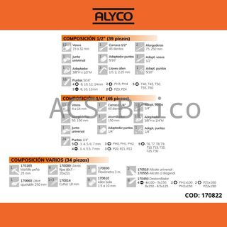 Maletín Herramientas 120 Piezas Alyco 170822