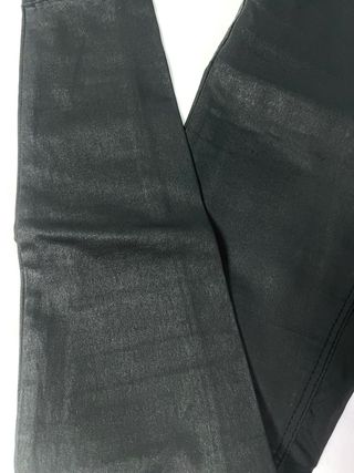 Pantalones Skinny Efecto Piel Negros Talla XS