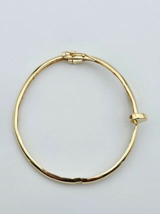 Pulsera de Oro 18K, Tipo Cartier, Diseño Clavo
