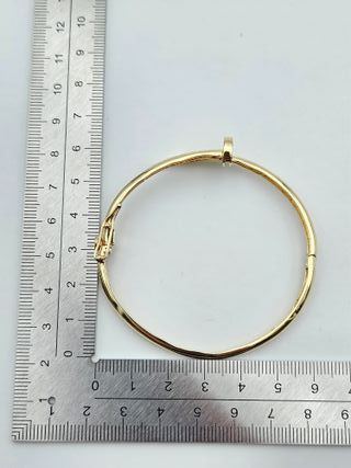 Pulsera de Oro 18K, Tipo Cartier, Diseño Clavo