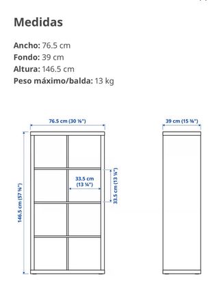 Estantería Kallax Ikea Blanca