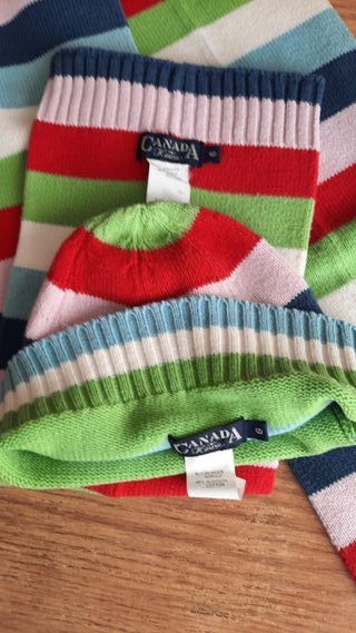 Conjunto bufanda y gorro infantil