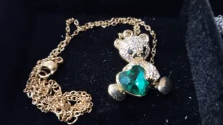 Collares con colgantes de osito Acero y chapado 14