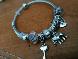 Collares con colgantes de osito Acero y chapado 14