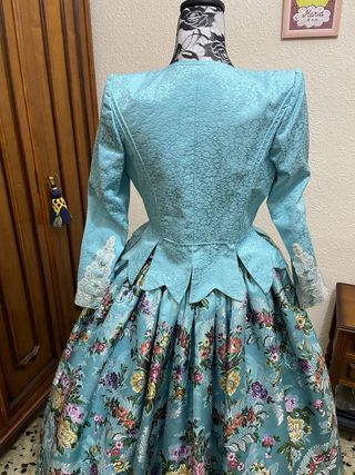 Corpiño fallera manga larga azul