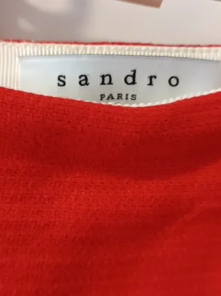 Falda Sandro Roja con cremallera dorada