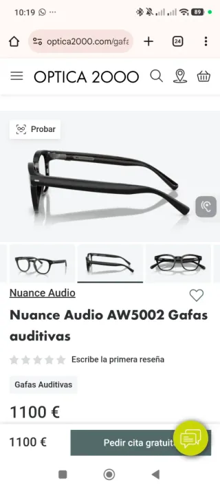 Gafas Auditivas Nuance Audio PANTHOS 48 BLACK