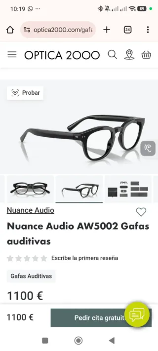 Gafas Auditivas Nuance Audio PANTHOS 48 BLACK