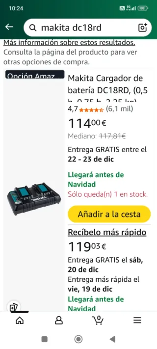 Cargador Doble Makita DC18RD 18V