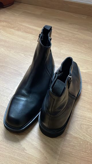 Botines Zign Piel Negro Hombre