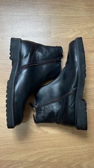 Botines Zign Piel Negro Hombre