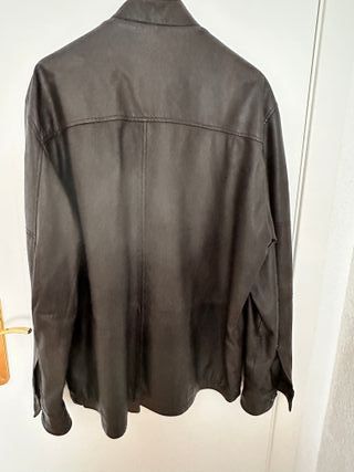 Chaqueta de Piel Massimo Dutti Marrón