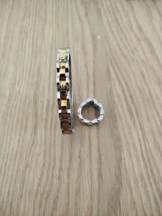 Pulsera y Anillo Acero Inoxidable