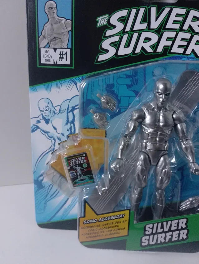 Marvel Legends Silver Surfer Figura Comic Accessor