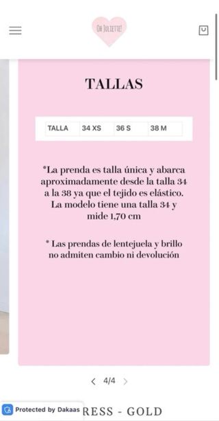 Vestido dorado lentejuelas Oh Juliette.