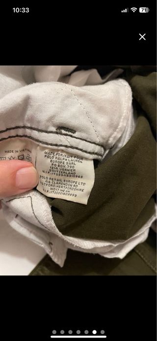 Pantalón cargo Ralph Lauren mujer verde oliva