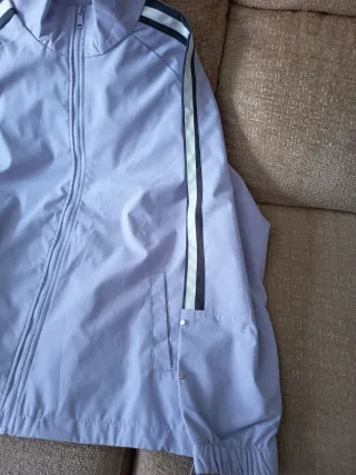 Chándal unisex gris y morado