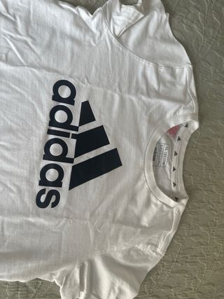 Camiseta Adidas Niño Blanca Talla 14-15Y. 170