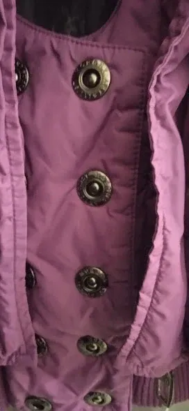 Gilet imbottito viola collo alto