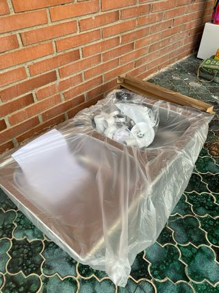 Fregadero de cocina doble. medida 800x500.