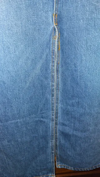 Falda vaquera larga azul Talla xl amplia